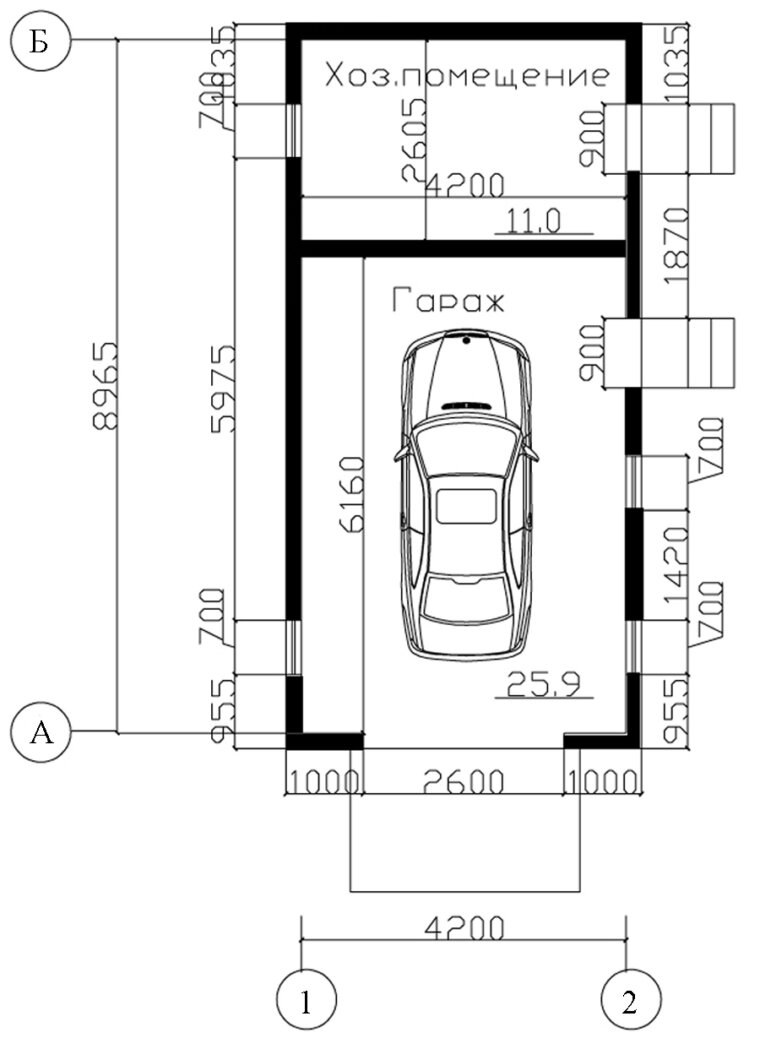 На каком расстоянии должен быть гараж. Гараж 7 на 5 схема. Гараж 5.5на9 чертеж. Чертёж гаража с размерами на 1 машину. Чертежи гаража из пеноблоков 5х8.